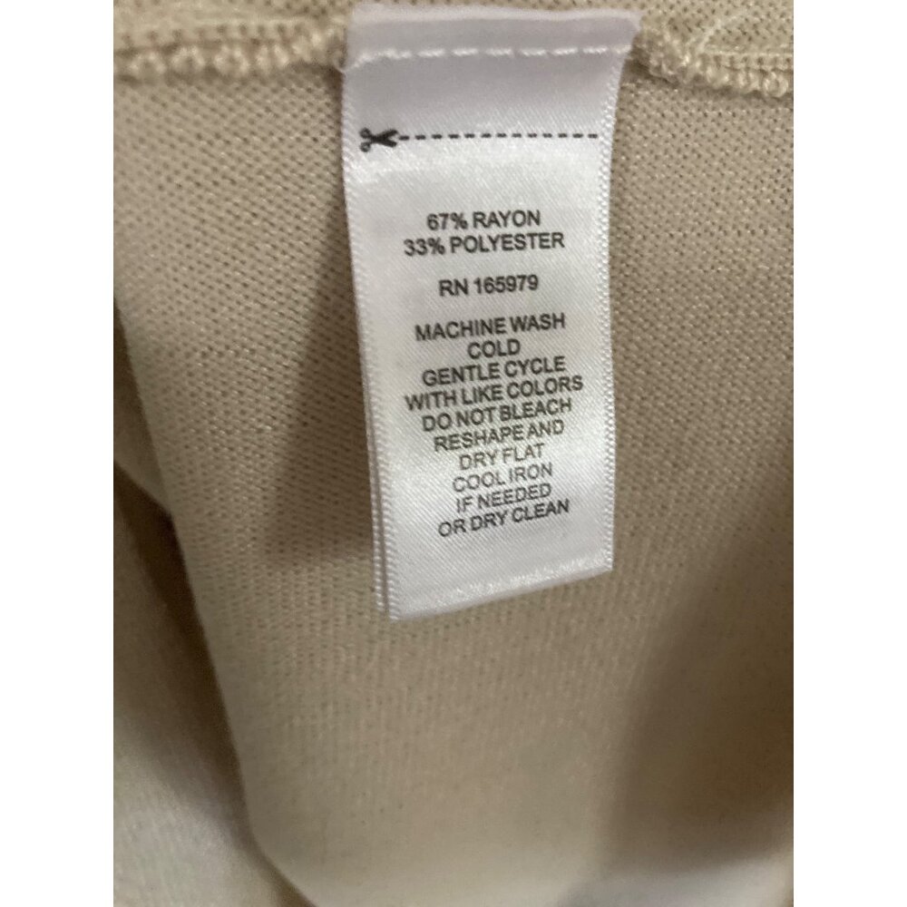 NWT Melissa Page Women's Button Detail Dolman Short-Sleeve Sweater Pumice Stone - Picture 5 of 7